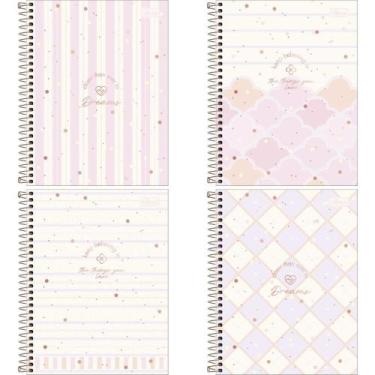 Imagem de Caderno Espiral 1X1 Capa Dura Colegial Soho 80 Folhas - Pacote com 4 U