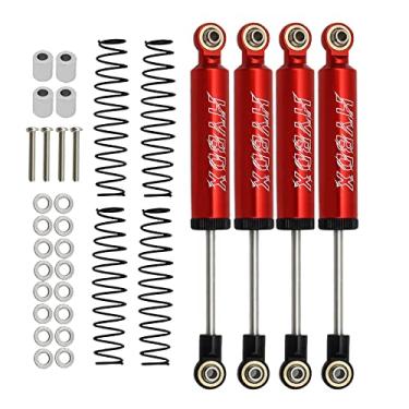 Imagem de 4pcs RC Shocks Absorber,RC Shock Absorber Set,RC Car Built-in Spring 70/80/90/100/110mm Shock Absorber Damper for 1/10 RC Crawler Axial SCX10 ii RBX10 Wraith TRX-4 MST Redcat (Red, 100mm 4pcs)