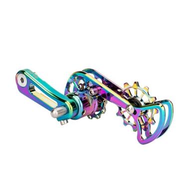 Imagem de oshhni Tensor de corrente de velocidade única, acessórios para bicicleta, reparo, liga de alumínio leve e resistente para ciclismo ao ar livre, Colorida
