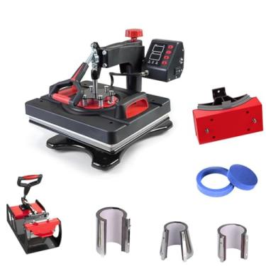 Imagem de 110V,HYZHANHONG Máquina de Prensa Térmica Profissional 8 em 1, Máquina Digital de Sublimação e Transferência Térmica para T-Shirts, Canecas, Bonés, Pratos e Mais