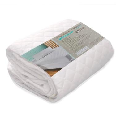 Imagem de Capa Colchao Casal Box Standard Grossa Antiacaro Hipoalergenica Metalasse Branco Elastico 1,38x1,88m