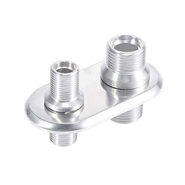 Imagem de X AUTOHAUX Calefator de ar condicionado de ar condicionado em linha com 2 portas para carro, tarugo polido, tom prateado