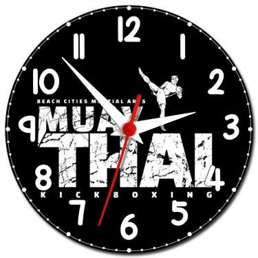 Imagem de Relógio de Parede Muay Thai Decoração - Relógio Muay Thai