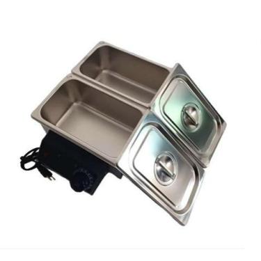 Imagem de Derretedeira Rechad Banho Maria de Chocolate 5kg 2 cubas profissional 