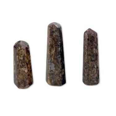 Imagem de Mini Pontinha de Bronzita Pedra Natural Extra 25 a 30mm - CristaisdeCu