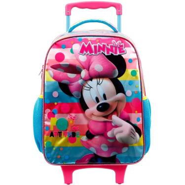 Imagem de Mochila Minnie Mouse com Rodinhas Infantil Escolar para Meninas - Xeryus