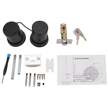 Imagem de Fechadura de porta inteligente com senha de impressão digital Bluetooth Liga de zinco inteligente Tuya compatível para portas de madeira de aço inoxidável bronze Home Office Hotel