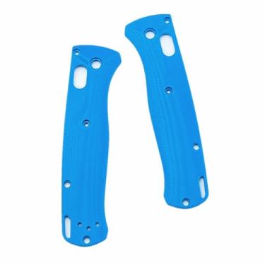 Imagem de 1 par de alças personalizadas G10 para canivete de bolso dobrável Bugout 535 de substituição para reparo de balança de reparo de peças de reposição (azul)