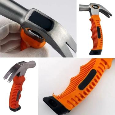 Imagem de Martelo Carpinteiro Cabo Curto Emborrachado Tipo Unha Bestfer Mini Martelo Martelinho Multiuso Oficina