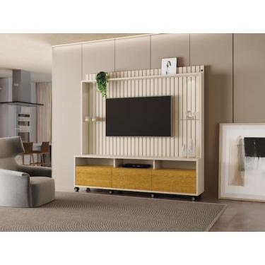 Imagem de Home Tv Ripado Absoluto 60 Polegadas 190x190cm 8 Rodizios - Carmolar, 