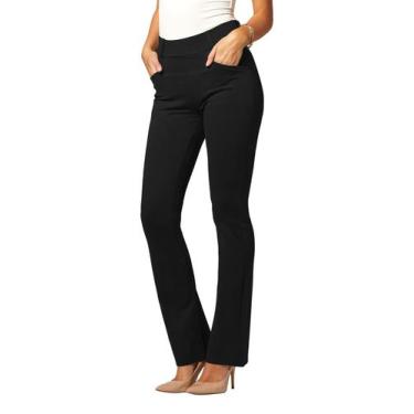 Imagem de Calça social feminina presunçosa elástica para controle de barriga pre