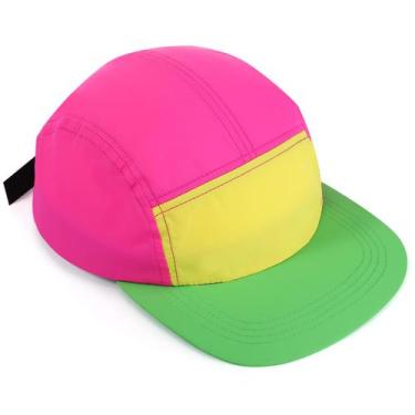 Imagem de Chapéu Cindeer 80s 90s Neon Nylon retrô ajustável para adultos