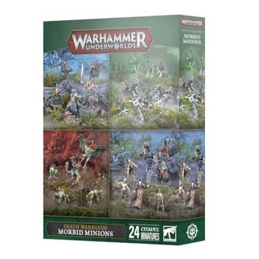 Imagem de Warhammer UNDERWORLDS: Morbid Minions – 24 Death-Themed Push-Fit Miniatures with Scenic Bases, Fighter & Warscroll Cards