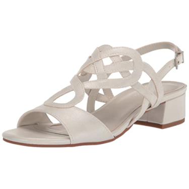 Imagem de Easy Street Sandália feminina salto Catrin Block Heel, Pérola branca, 7.5 X-Wide