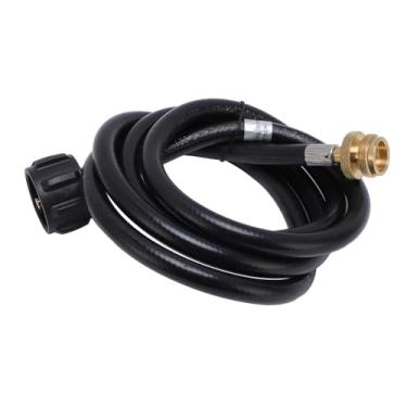 Imagem de Hyuduo Mangueira de Extensão de Gás Combustível, Material de Borracha Durável, Conecte Grelhadores e Aquecedores Portáteis de 1 Lb a Tanques de 20 Lb para Uso Externo (4 pés)