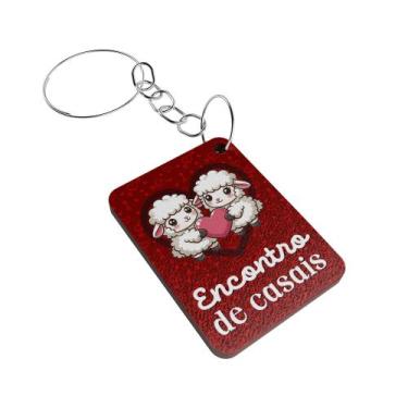 Imagem de Kit 25 Chaveiros Mdf Dia dos Namorados Encontro de Casais - Deliquadro