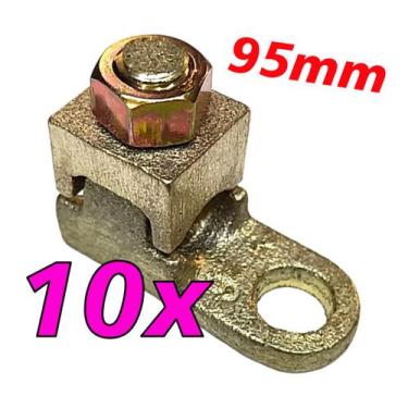 Imagem de Kit 10 Terminal de Pressão Sapata Botinha para Cabo 95mm Reforçado - 3