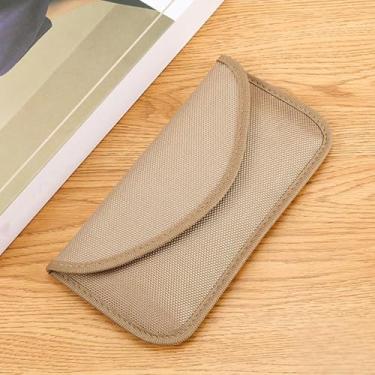 Imagem de Bolsa com bloqueio de sinal, bolsas GPS RFID, bolsa, capa para celular, proteção de privacidade, chave de carro, FOB cáqui LCC212-02