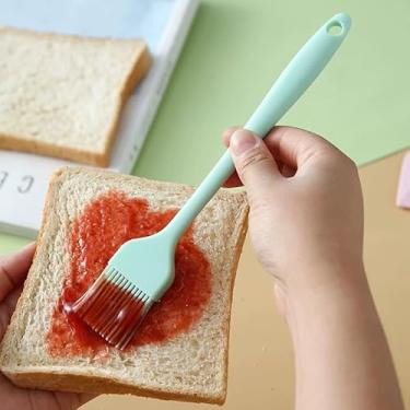 Imagem de 1 escova de óleo de silicone, escova de cozimento para churrasco, molho de tempero, bolo, pão, manteiga, ovo, resistente ao calor, utensílios de cozinha para cozinha doméstica, verde, verde
