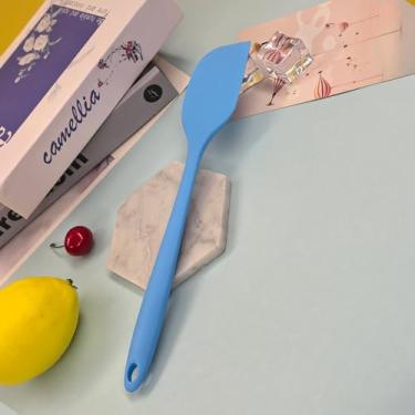Imagem de Espátulas de silicone, espátula de borracha resistente ao calor, raspador flexível antiaderente com núcleo de aço inoxidável sólido para cozinhar, ferramenta de mistura