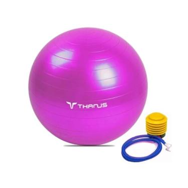 Imagem de Bola Suíça Pilates 65cm rosa Com Bomba yoga Ball - Ginástica - Abdominal - suporta ate 150kg - ioga Reabilitação - fisioterapia