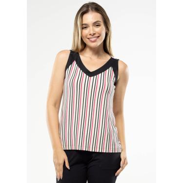 Imagem de Regata Pau a Pique Listrada Rosa