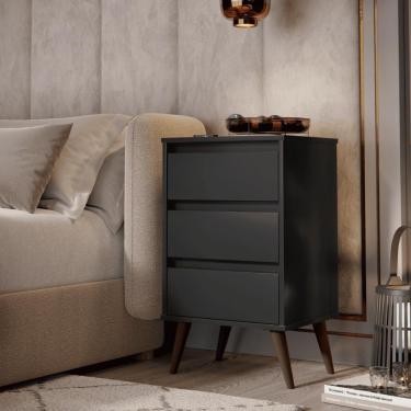 Imagem de Mesa De Cabeceira Alecrim Retrô Preto