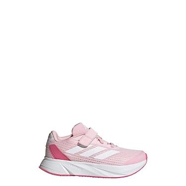 Imagem de adidas Tênis infantil unissex Duramo Sl de renda elástica, Rosa claro/branco nuvem/rosa fusão, 45 BR
