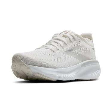 Imagem de Brooks Tênis de corrida e caminhada feminino Adrenaline GTS 25, Branco/Prata, 11 Wide