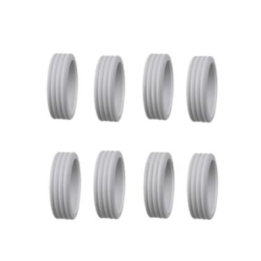 Imagem de Kit de rodas de 8 polegadas para malas, com design de redução de ruído e capas de silicone silenciosas para as rodas(Cinza)