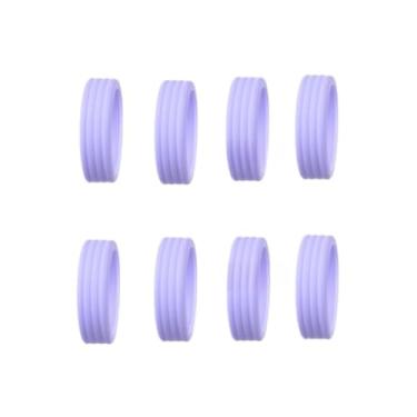 Imagem de Kit de rodas de 8 polegadas para malas, com design de redução de ruído e capas de silicone silenciosas para as rodas(Roxo)
