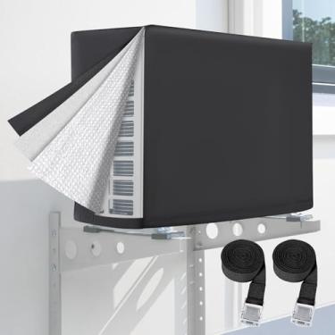 Imagem de Capa de ar condicionado de janela para unidades externas, capas de ar condicionado de inverno resistentes com isolamento de 3 camadas, protetor de congelamento e à prova d'água para unidades de CA ao