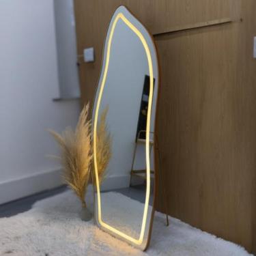 Imagem de Espelho Orgânico 170x70 com LED Jateado Touch Bivolt 3 Cores  Corpo In