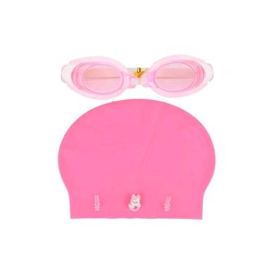 Imagem de Kit Completo De Natação óculos, Touca, Protetor De Ouvido E Nariz Rosa
