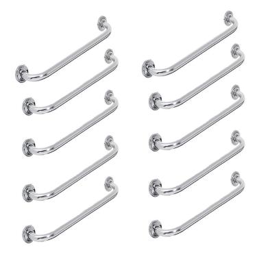 Imagem de Barra Alça De Apoio Inox 50Cm Kit 10 Und Banheiro Corrimao S