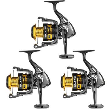 Imagem de Kit 3 Molinete Marine Sports Elite 2000 Fd 5.1:1 Gold