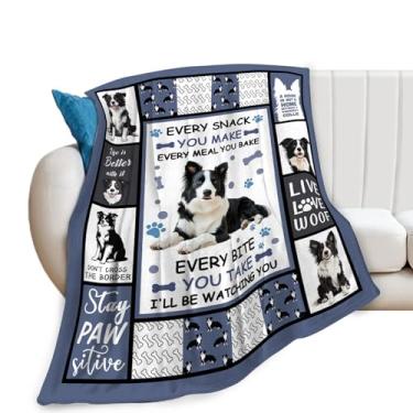 Imagem de Cobertor Border Collie, cobertor para cães, presentes Border Collie, material de flanela para cães de estimação, para mulheres, homens, meninos, meninas, adultos, roupa de cama macia para sofá-cama
