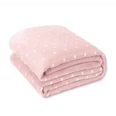 Imagem de Cobertor Manta Microfibra Super Macia Casal Queen King – Manta Grossa Aveludada para Cama e Sofá (King,Rosa)