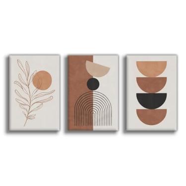 Imagem de 9W Bauhaus Poster Arte de Parede Abstrata Tela Conjunto de 3 Decoração Boho Moderna para Quarto Sala de Estar Casa Estilo Sem Moldura 12 x 18 polegadas (30 x 45 cm)