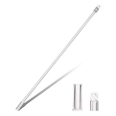 Imagem de Varinha de substituição para janela de 43 cm com gancho, 2 peças de reposição de persianas verticais destacáveis, varões de plástico, abridor de cortina, varinha inclinável para janela