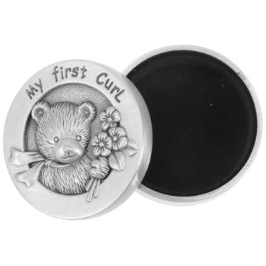 Imagem de jojofuny Caixa para Guardar O Primeiro Cachinho Do Bebê, Recipiente de Aço Inoxidável para Armazenar Cabelo Fetal, Cabelo de Bebê para Meninos E, para Batizado, Natal.