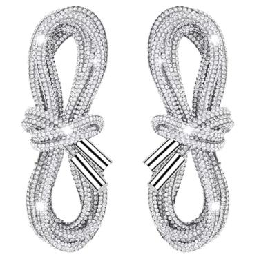 Imagem de 2 peças de cadarços de strass brilhante, cadarços brilhantes para tênis e roupas de concerto -, corda de glitter metálico para botas, moletons com capuz, fantasias de rave, acessórios de festival