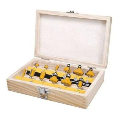 Imagem de Jogo De Fresa Para Tupia Haste 6mm 12 Peças Eda 9zp