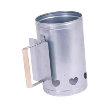 Imagem de Whtkoph Balde de carvão para acender chaminés, ideal para camping, churrasco e cozinha no jardim.