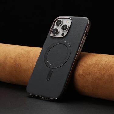 Imagem de IRTGFG Capa magnética à prova de choque galvanizada para iPhone 7Plus (8Plus) com carregamento sem fio (para iPhone 7Plus (8Plus)/preta)