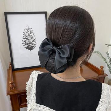 Imagem de Enfermeira profissional aeromoça acessórios de bolso rede de cabelo elegante laço de cabelo trabalho grampo de cabelo