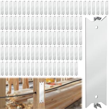 Imagem de IRENPORU 80 peças de placas de unha, placas de prego de 3 x 15 cm para pregos de madeira, placas de unhas elétricas para proteção de fiação de encanamento