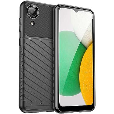 Imagem de Capa para Samsung Galaxy A03 Core. Fibra de carbono refinada, anti-queda, anti-impressões digitais, proteção integral. A capa do telemóvel é compatível com Samsung Galaxy A03 Core