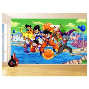 Imagem de Papel De Parede Dragon Ball Goku Vegeta Anime 3,5M Dbz386 - Você Decor