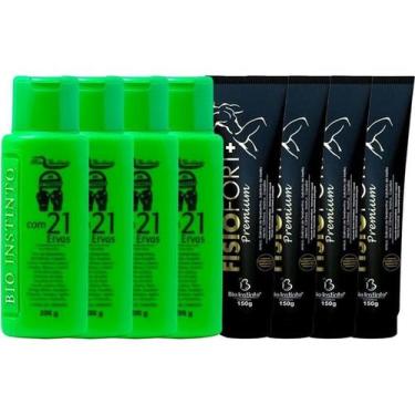 Imagem de Kit 4 Pomada Massageadora Fisiofort Premium 4 Gel Detonador - Bio Inst